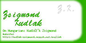 zsigmond kudlak business card